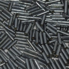 Miyuki Bugle 6mm Beads - Silverlined grey BGL2-21